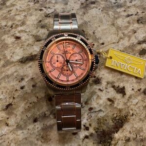 Invicta Rose Gold and Silver Watch